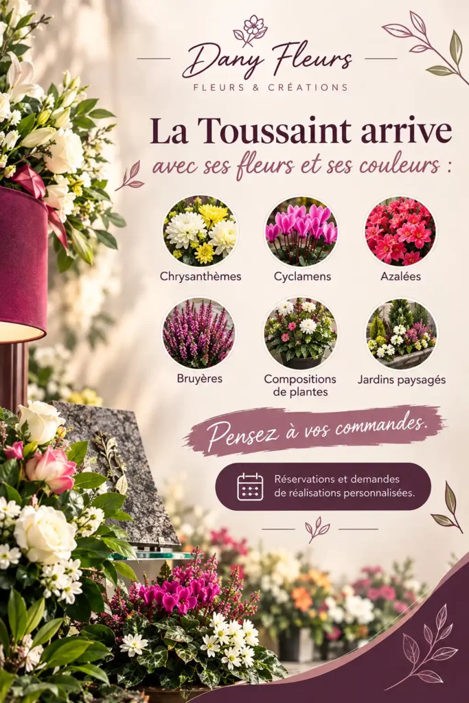 Dany Fleurs FLEURISTE ROSTRENEN Popup La Toussaint